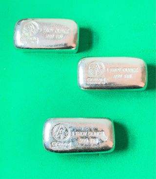 L#563 Tres Lingotes de estaño puro .999