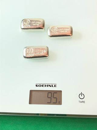 L#563 Tres Lingotes de estaño puro .999