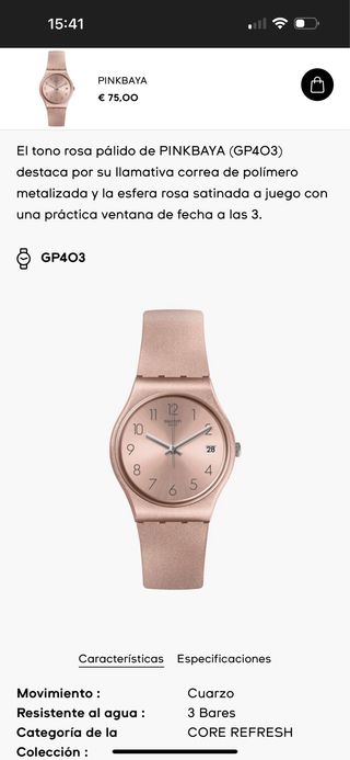 Reloj Swatch Beige Nuevo