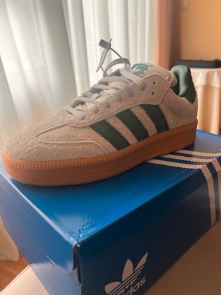 Adidas Samba Beige/Verde Talla 42 Nuevas