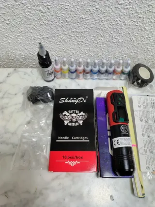 Kit Máquina Tatuaje Inalámbrica ShangDi