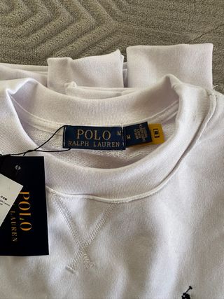 Polo Ralph Lauren Sweatshirt Branco Tamanho M