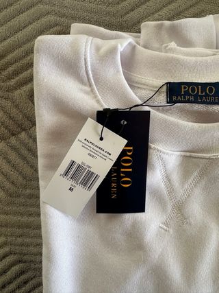 Polo Ralph Lauren Sweatshirt Branco Tamanho M