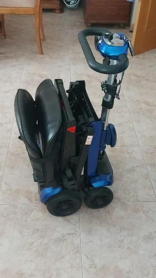 Scooter Eléctrico Plegable Silla Azul