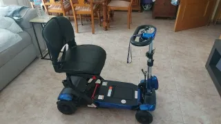 Scooter Eléctrico Plegable Silla Azul