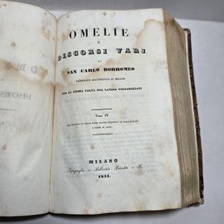 Libro Antico 1842 Omelie San Carlo Borromeo