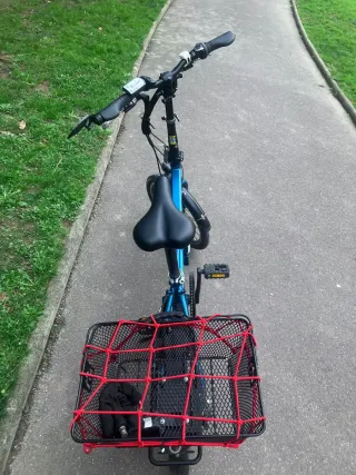 Bicicleta Eléctrica Plegable Azul