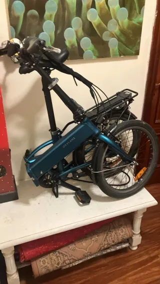 Bicicleta Eléctrica Plegable Azul