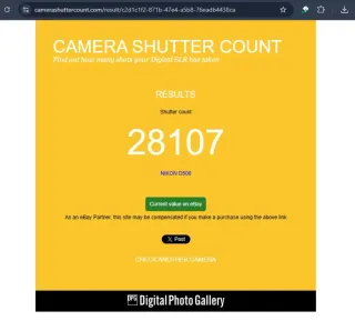 Cámara Nikon D500 - 28107 obturaciones