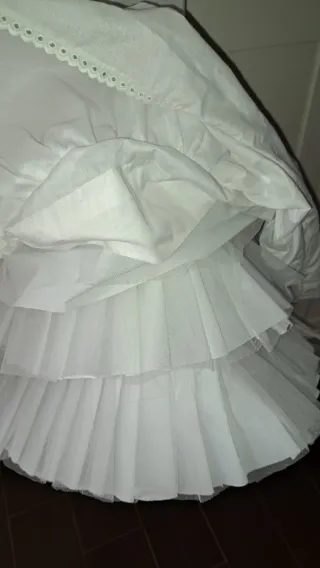 Cancán Fallera Niña Blanco