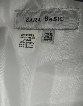 Gabardina Zara Blanca Mujer