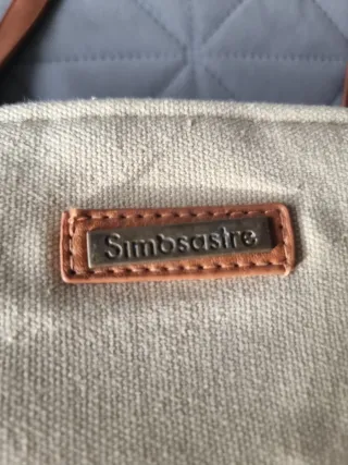 Bolso de lona con base de caña