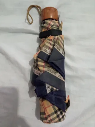 Paraguas plegable cuadros escoceses nuevo sin estr