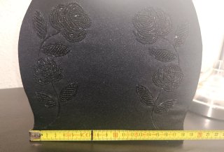 Bolso de fiesta - rosas bordadas