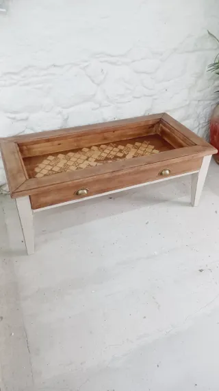 Mesa de centro madera maciza estilo rústico – rest