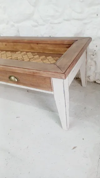 Mesa de centro madera maciza estilo rústico – rest