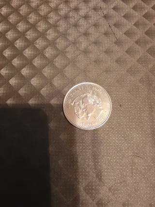 Moneda de 20 euros. De Juan Carlos i y doña Sofía