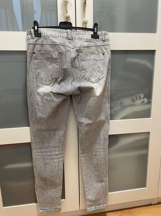 Pantalón rayas Stradivarius azul/blanco