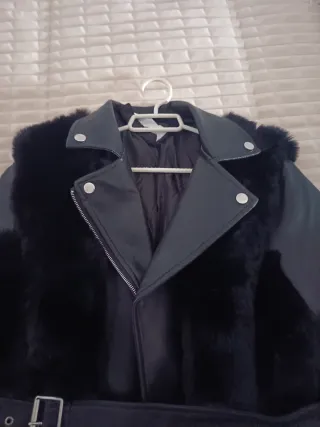Chaqueta polipiel combinada