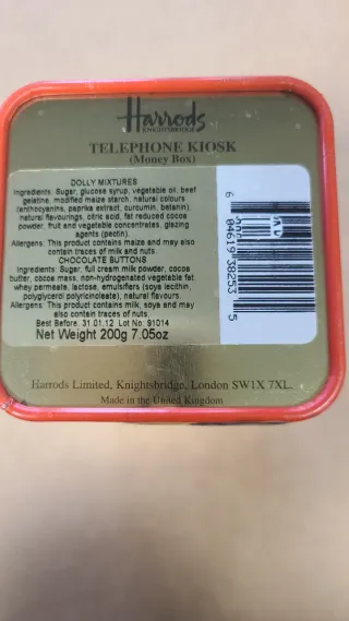 Porta monete in metallo Harrods anni 90