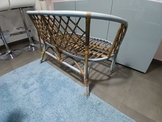 Divanetto Poltrona 2 Posti in Bambù e Rattan Vint