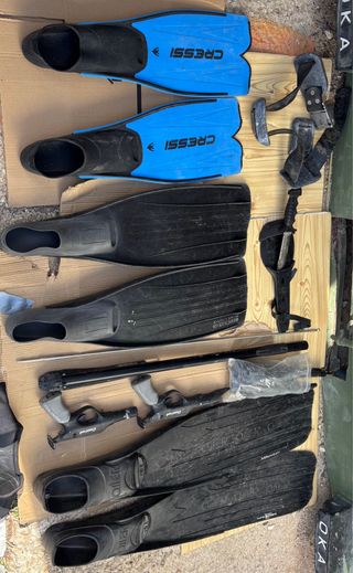 ! LOTE EQUIPO PESCA SUBMARINA + EQUIPO NEOPRENOS !