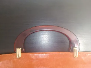 Bolso vintage de piel marron