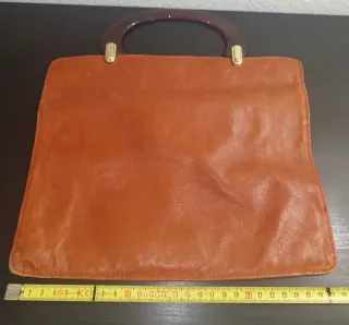 Bolso vintage de piel marron