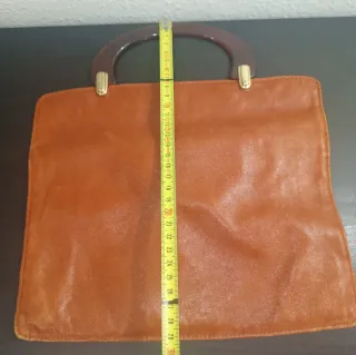 Bolso vintage de piel marron