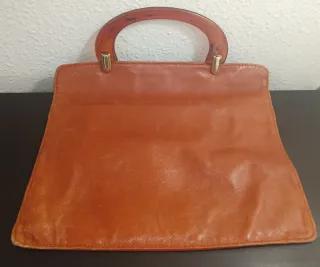 Bolso vintage de piel marron