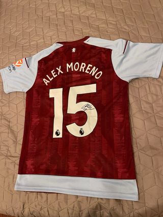 Camiseta Aston Villa Alex Moreno Firmada
