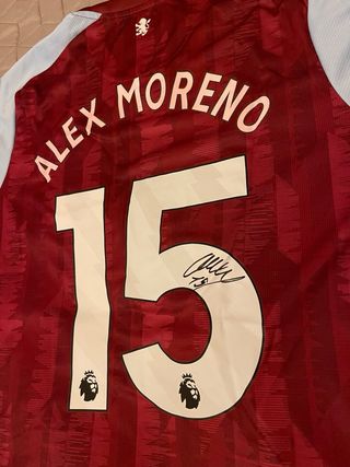 Camiseta Aston Villa Alex Moreno Firmada