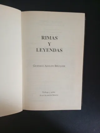Libro Rimas y Leyendas