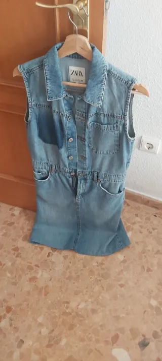 Vestido vaquero sin mangas,para verano