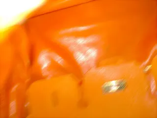 Borsa stile Hermes arancione in pelle