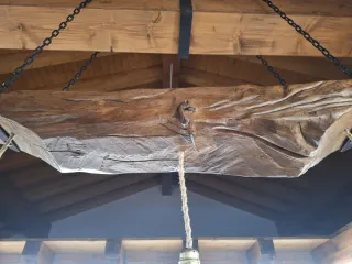 Lampara de madera de Roble antiguo