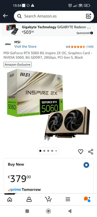 NVIDIA MSI RTX 5060 8G INSPIRE X2