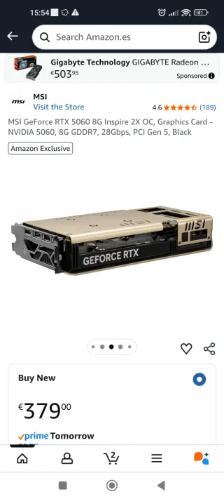 NVIDIA MSI RTX 5060 8G INSPIRE X2