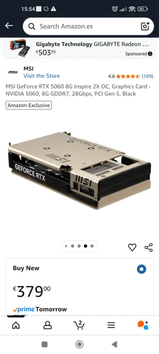 NVIDIA MSI RTX 5060 8G INSPIRE X2