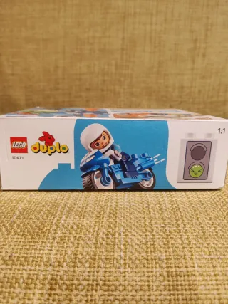 Lego duplo blue police motorcycle