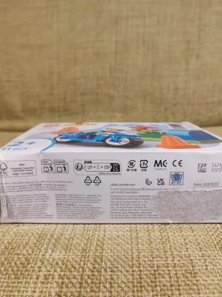 Lego duplo blue police motorcycle