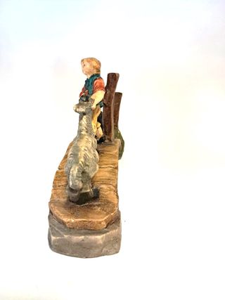 Presepe 10 cm pastore ponte asino cane CARTAPESTA