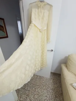 Vestido de novia vintage de 1979