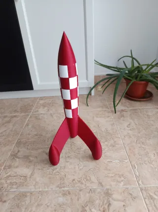 Cohete Tintín Rojo y Blanco