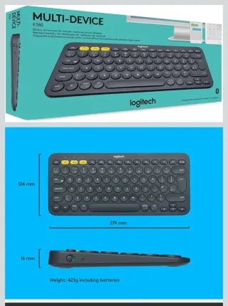 Logitech K380 Tastiera Wireless Multi-Dispositivo