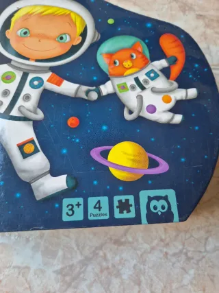 Puzzle Infantil Astronauta y Gato Espacial