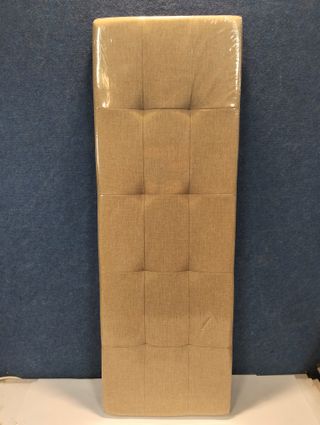 Puff Plegable de Almacenaje Mazie, Banco Reposapiés Marrón Camello SONGMICS LSF077R01