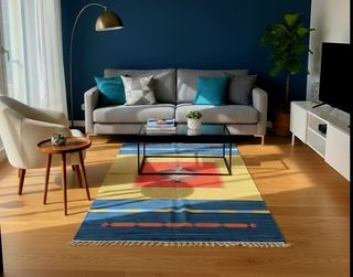 Tappeto kilim fatto a mano con cottone