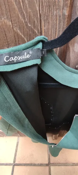 Camiseta de ante verde