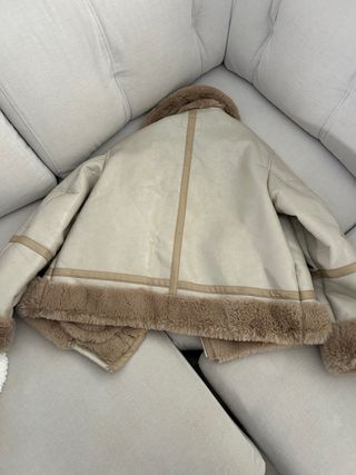 Chaqueta poli piel marrón H&M